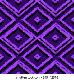 Ethnic rhombus pattern in retro colors, aztec style seamless vector background