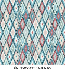 ethnic rhombus tribal seamless pattern - vector illustration. eps 8