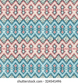ethnic rhombus tribal seamless pattern. vector illustration - eps 8