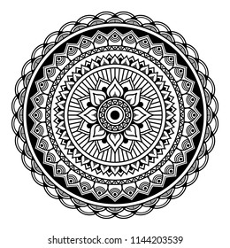 Ethnic Round Mandala, Circular Decorative Ornament. Vector Illustration EPS10