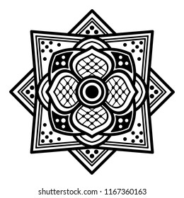 Ethnic Round Mandala, Decorative Ornament. Vector Illustration EPS10