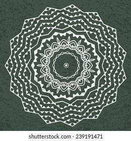 Ethnic round ornament. Pattern of ancient America.