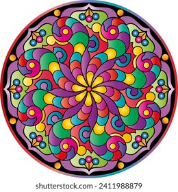 Ethnic round ornament. Pattern in mandala style. Vector illustration.