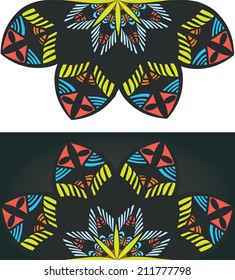 ethnic round pattern mandala template