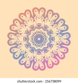 Ethnic round rosette.