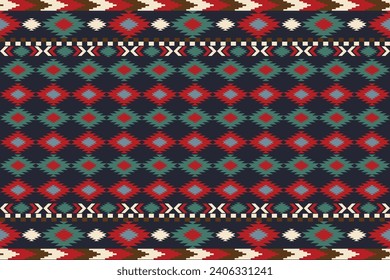 ethnic rug motif pattern vector