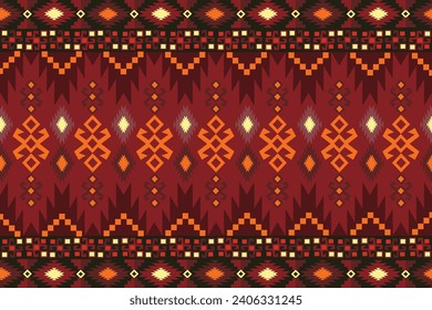 ethnic rug motif pattern vector