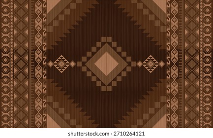 Vector de patrón de motivo de alfombra étnica