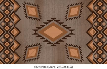 Vector de patrón de motivo de alfombra étnica