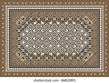 Ethnic Rug Pattern Design