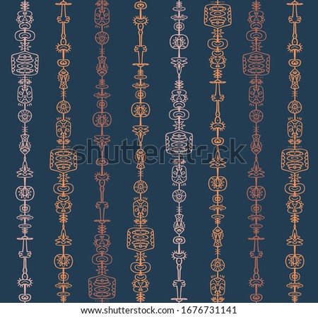 Ethnic Scandinavian ornaments pattern. Dark and gold lines of elements. Vector textile print. pillow, wallpapers, t-shirt, sweaters, sleep fabric.