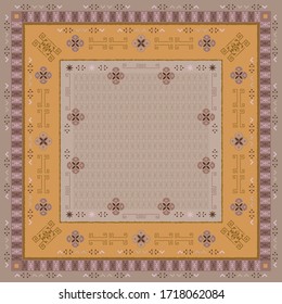 Diseño de patrones de bufanda étnica para hiyab