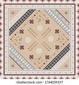 Diseño de patrones de bufanda étnica para el uso del hijab