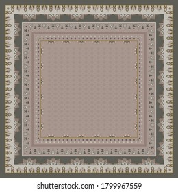 Ethnic scarf pattern design. Hijab motif