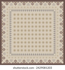 Ethnic scarf pattern design. Hijab style motif