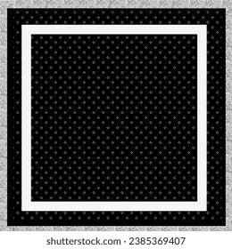
ethnic scarf patterns color black white with basic shapes