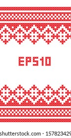 ethnic seamless background. textures in red and white colors. vector illustration. russian traditional ornament