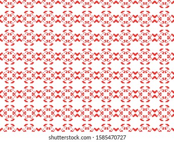 ethnic seamless background. textures in red and white colors. vector illustration