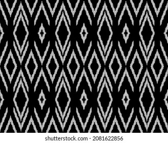 Ethnic seamless black and white pattern. Boho abstract textile print