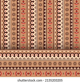 Ethnic seamless border. Seamless pattern Indigenous people ornament