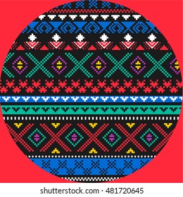 Ethnic seamless bright background
