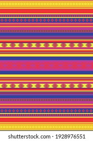 Ethnic seamless colorful geometric pattern. Traditional ornament background. Folk ornamental texture. Bright colors.