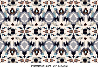 Ethnic seamless fabric pattern. Abstract traditional folk antique vintage retro blurred graphic line. Fabric textile vector illustration ornate elegant luxury style. Art print for clothing, background