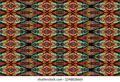 Ethnic seamless fabric pattern. Abstract traditional folk antique vintage retro blurred graphic line. Fabric textile vector illustration ornate elegant luxury style. Art print for clothing, background