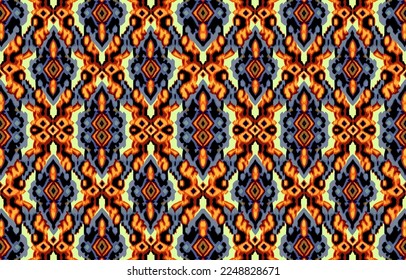 Ethnic seamless fabric pattern. Abstract traditional folk antique vintage retro blurred graphic line. Fabric textile vector illustration ornate elegant luxury style. Art print for clothing, background