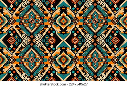 Patrón de tejido étnico sin costura. Resumen de la línea retro tradicional de antaño folclórico vintage tradicional. Ilustración vectorial textil de tela ornamentan elegante estilo lujoso. Huella de arte para ropa, fondo.