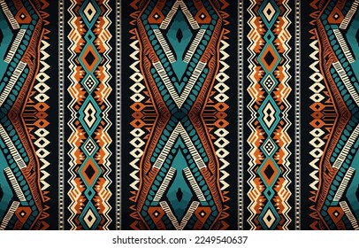 Patrón de tejido étnico sin costura. Resumen de la línea retro tradicional de antaño folclórico vintage tradicional. Ilustración vectorial textil de tela ornamentan elegante estilo lujoso. Huella de arte para ropa, fondo.