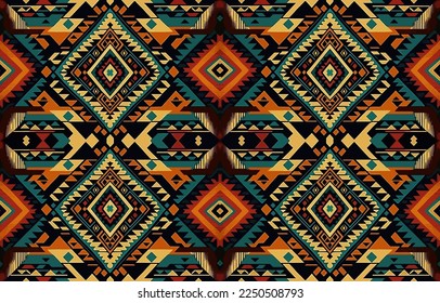 Ethnische nahtlose Gewebemuster. Abstrakte traditionelle volkstümliche alte Retro-Linie. Stofftextilen Vektorgrafik verzieren eleganten Luxusstil. Kunstdruck für Kleidung, Hintergrund.