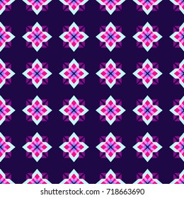 Ethnic Seamless Fashion Pattern. Boho Style Decoration Background Texture. Cool Ethnic Ornament. Repeating Cloth, Textile, Wrapping Paper, Ad Backdrop. Retro Seamless Fabric Pattern