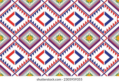 Ethnic seamless frabic design.Ethnic pattern in tribal, folk embroidery seamless abstract art. ornament print. Ethnic Design for wallpaper,carpet, clothing, fashion, fabric.