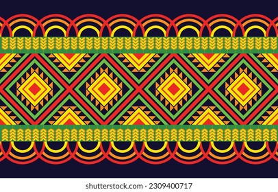 Ethnic seamless frabic design.Ethnic pattern in tribal, folk embroidery seamless abstract art. ornament print. Ethnic Design for wallpaper,carpet, clothing, fashion, fabric.