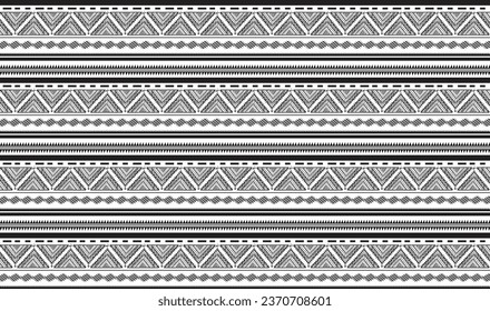 Patrón monocromático ininterrumpido étnico en todo el mundo. Fondo geométrico azteca. Impresión tribal. Tela navajo. Fondo de escritorio abstracto moderno. Ilustración vectorial. Para el papel, diseño textil