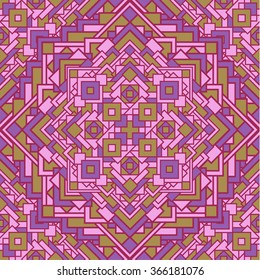 ethnic seamless mosaic pattern. Vector illustration