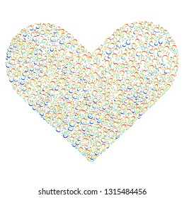 Ethnic seamless nature pattern ornament. Heart art mandala circle. Vector pattern. LGBT color vintage decorative elements