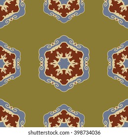 Ethnic seamless ornamental pattern boho