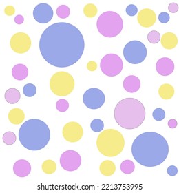 Ethnic Seamless Pastels Polkadot On White Background Designed For Wallpaper, Background, Wrapping, Fabric, Embroidery, Clothing , Cover , Napkins , Ceramic , Carpet, 