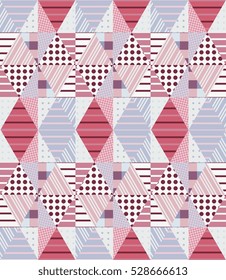 Ethnic seamless patchwork pattern. Geometric tribal ornament. Golf design.