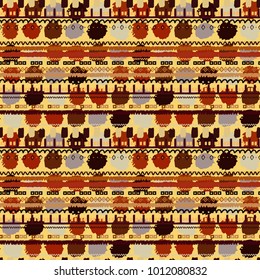 Ethnic seamless pattern. Abstract background texture. Colorful print. Wallpaper 