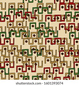 ethnic seamless pattern. Abstract background with colored stripes, Mayan style, Mexico, Brazil. geometric pattern.  Creative Vector trendy texture