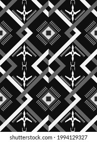 Ethnic seamless pattern. Abstract background for textile design, wallpaper, surface textures, Boho style,carpet,clothing,wrapping,Batik,fabric,sarong,Vector illustration embroidery style. EPS 10.