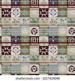 Ethnic seamless pattern. Abstract colorful background texture