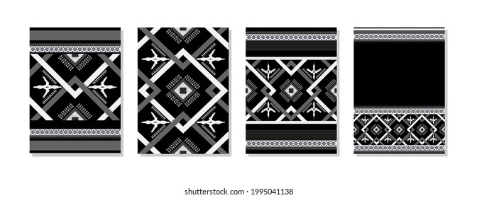 Diseño de cuaderno de portada abstracta de patrón ininterrumpido. Adecuado para publicaciones en medios sociales, aplicaciones móviles, banners y anuncios web o de internet. plantillas definidas para imprimir. fondo de arte boho. Vector Eps10.
