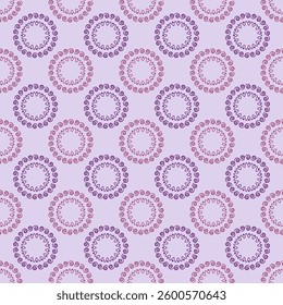 Ethnic seamless pattern with abstract elements in ethnic style. Vector illustration, lilac colors.