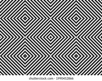 Ethnic seamless pattern with abstract geometric ornament monochrome color. Tribal texture. Aztec geometric backgrounds. Native American Navajo Aztec fabric style. Bohemian fashion. Vector 