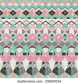 Ethnic seamless pattern. Abstract geometric background. Vector illustration EPS10. 