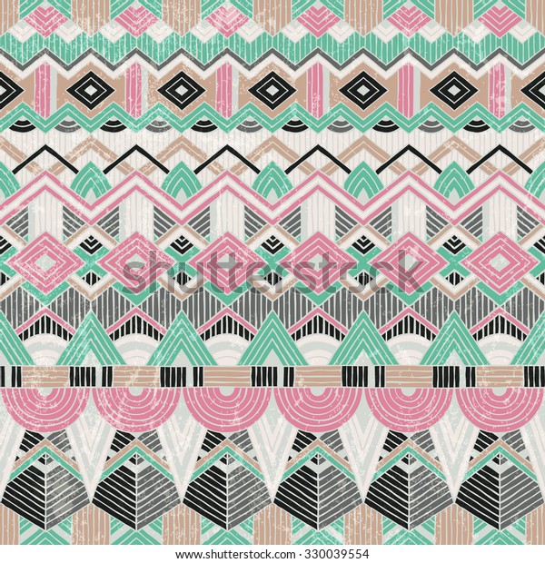 Ethnic Seamless Pattern Abstract Geometric Background Stock Vector ...